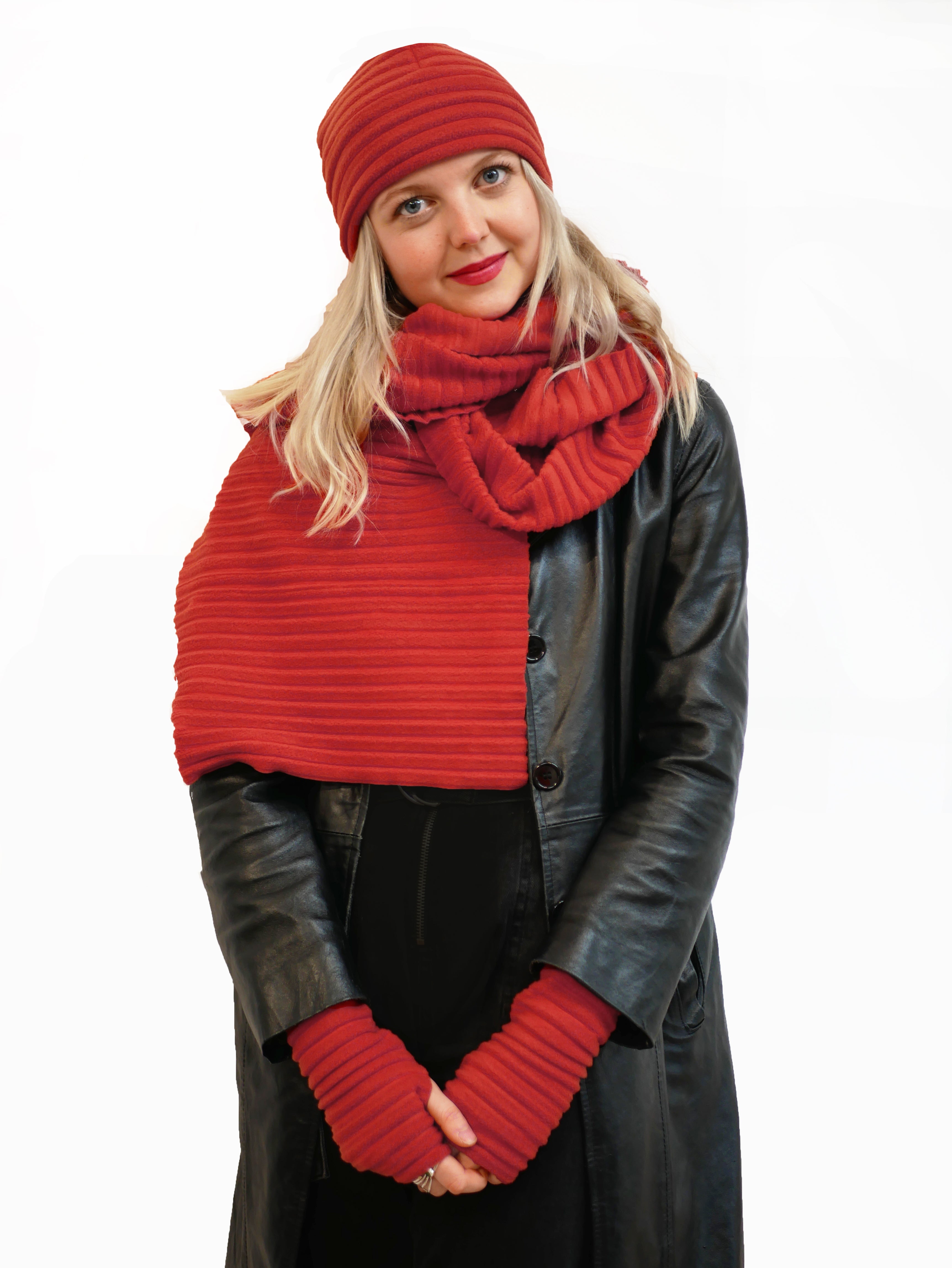 Long discount red scarf