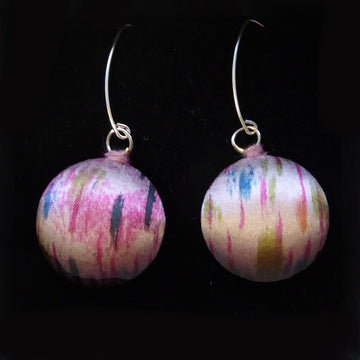 Silk Satin Earrings - Lilacs