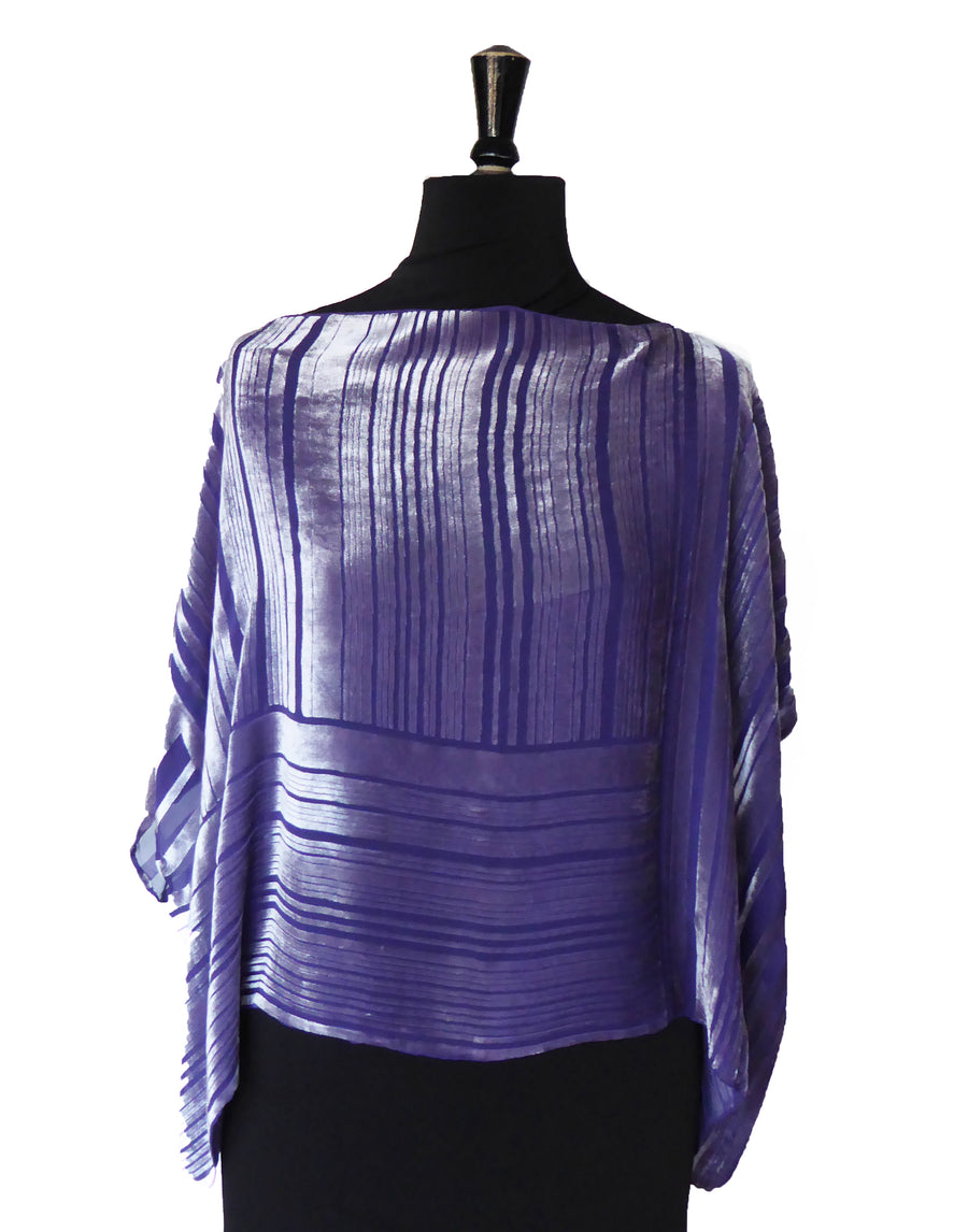 Hand-dyed Boat neck top - Lilacs