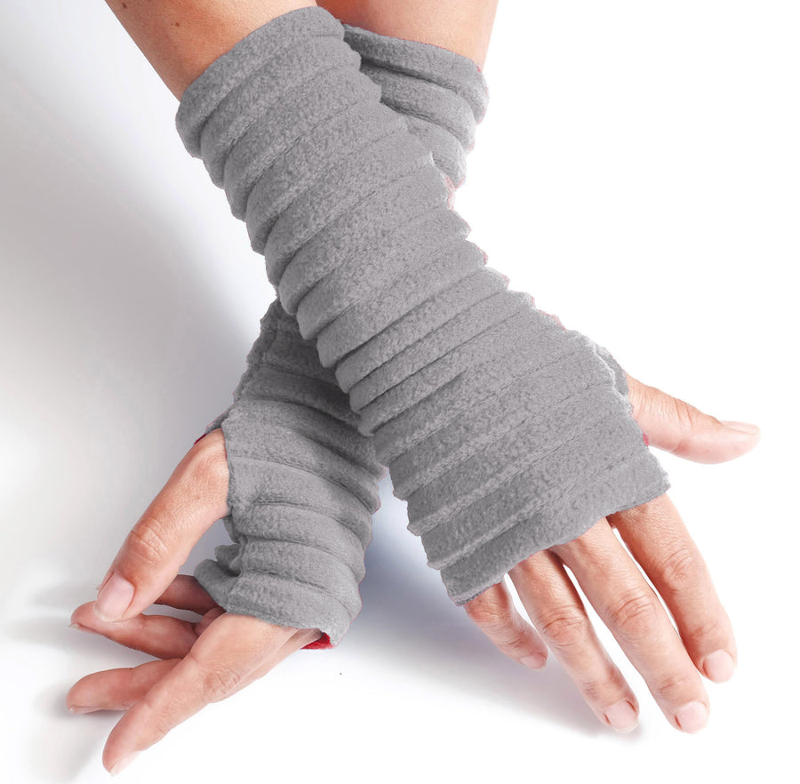 Wristees® Fingerless Gloves - Silver grey