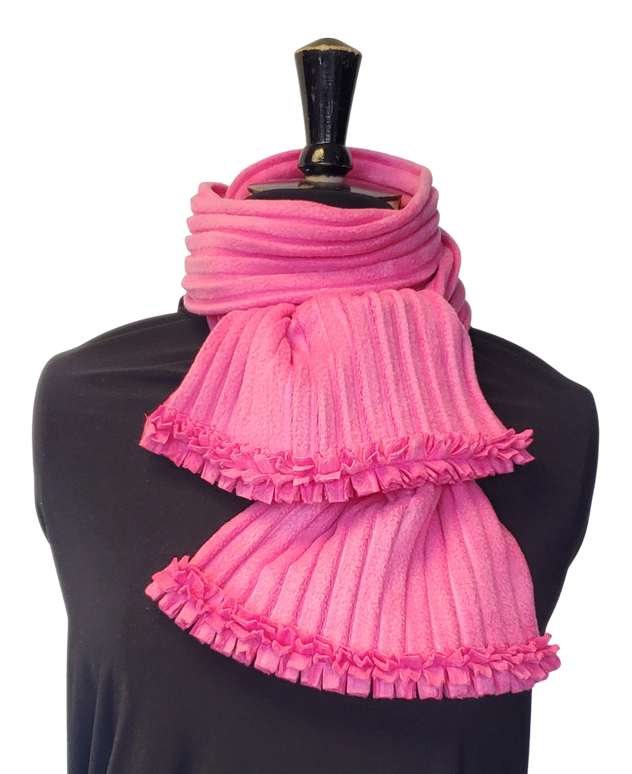 Ruffle Scarf - Bubblegum pink