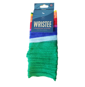 2tone wristees - Emerald/stripe