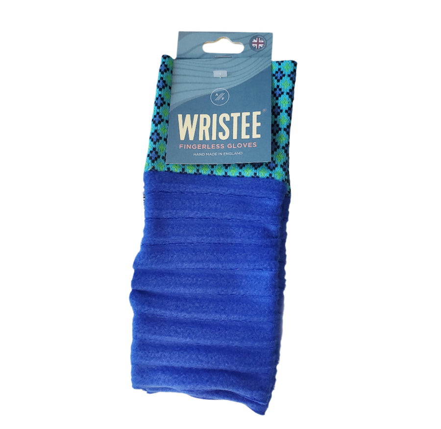 2tone wristees - Organic cotton/blue pleat