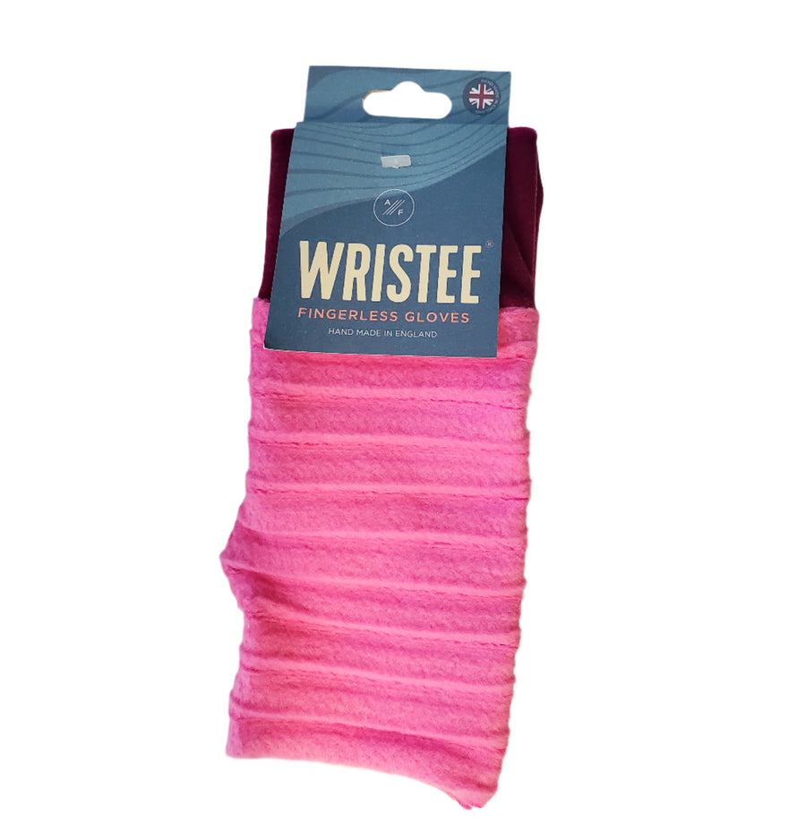 2tone wristees -Pink velvet/pink pleat