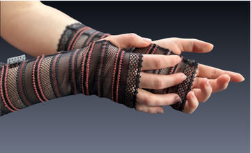 Lace WRISTEES® - Black & Copper stripe - 22cm