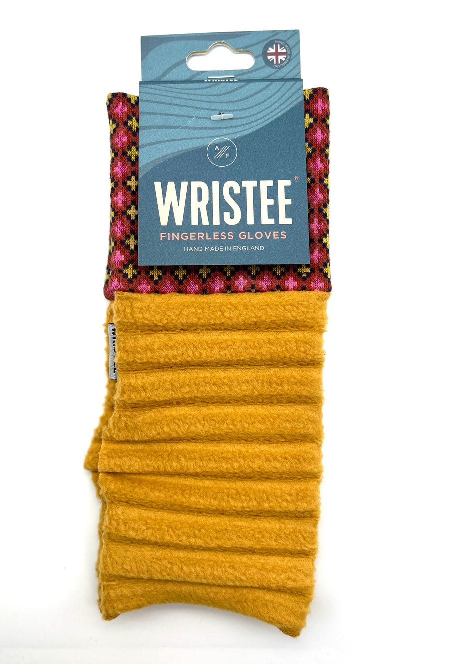 2tone wristees - Organic cotton/mustard pleat