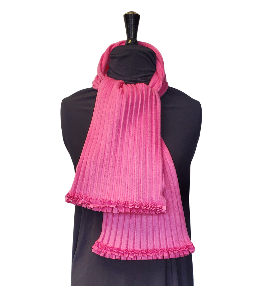 Ruffle Scarf - Bubblegum pink