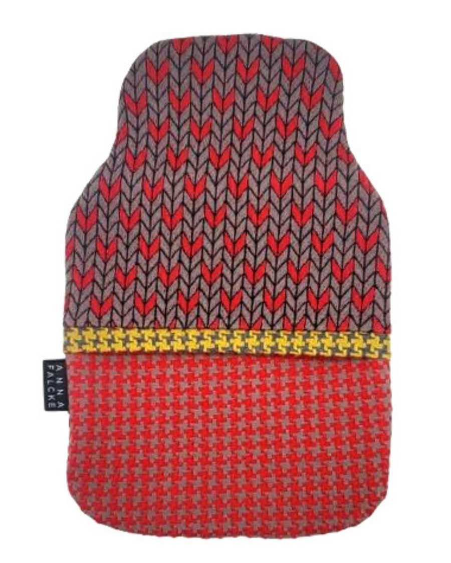 Red Hearts Organic Cotton Hot Water Bottle