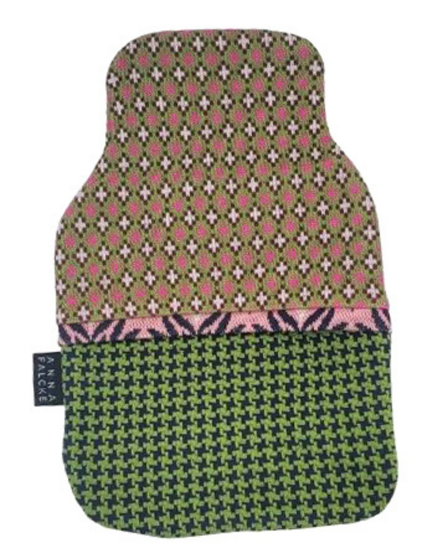 Green Vintage Organic Cotton Hot Water Bottle