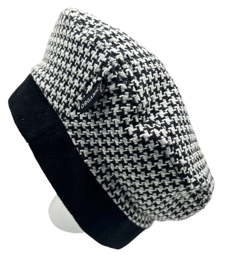 Beret- B&W Dogtooth M/L
