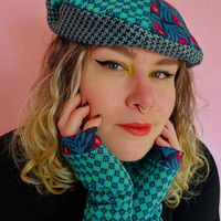 Beret- Patchwork- blues
