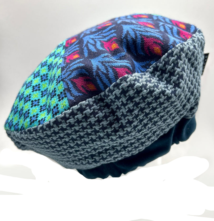 Beret- Patchwork- blues