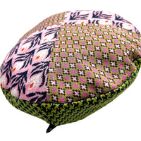 Beret- Patchwork- vintage green