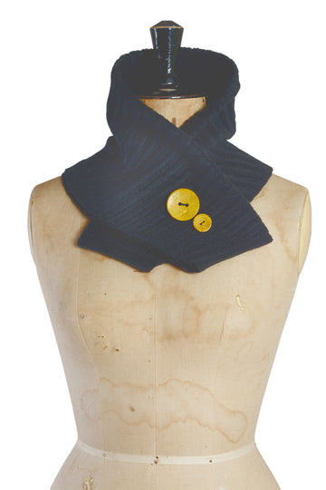 Button collar - Black/yellow