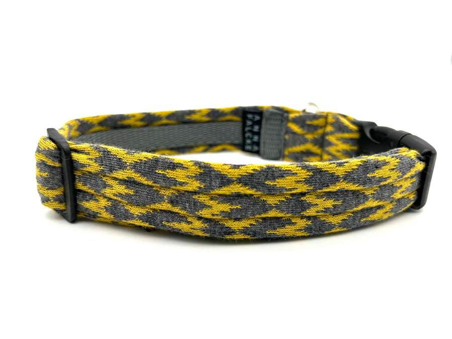 Organic cotton Loveheart mustard- Luxury Dog Lead set