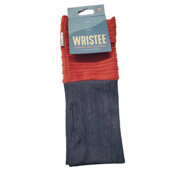 2tone wristees - Rust/Denim