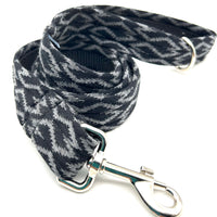 Organic cotton Loveheart charcoal- Luxury Dog Lead set