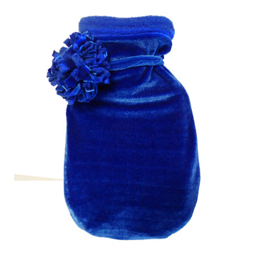 Velvet mini hot water bottle - Royal blue
