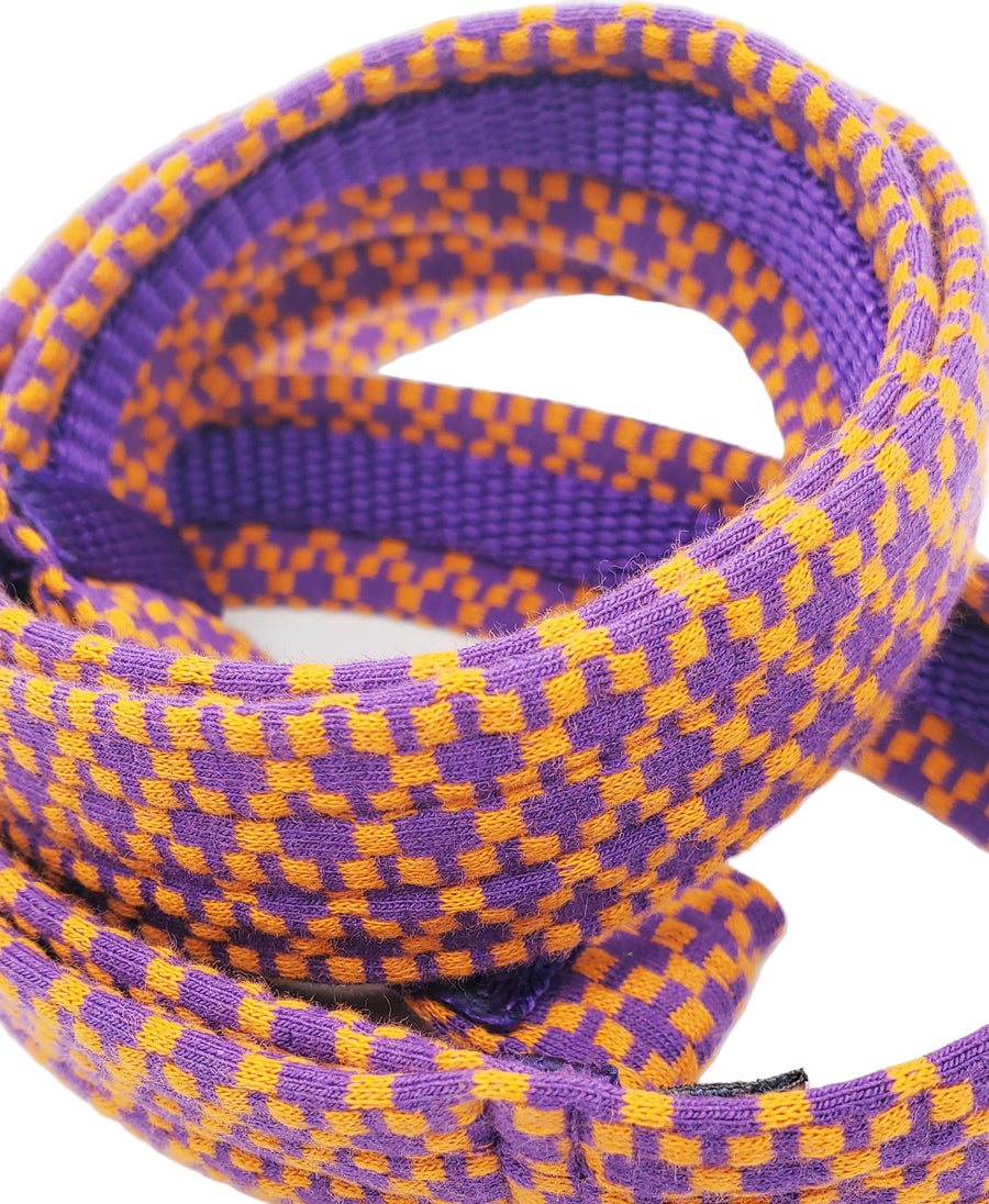 Orange and purple Waffle- Doggy Collar & lead