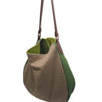 Organic cotton Patchwork bag - vintage greens