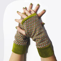 Organic cotton Wristees - Vintage Greens