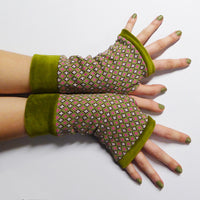 Organic cotton Wristees & Hairband set - Vintage Chartreuse