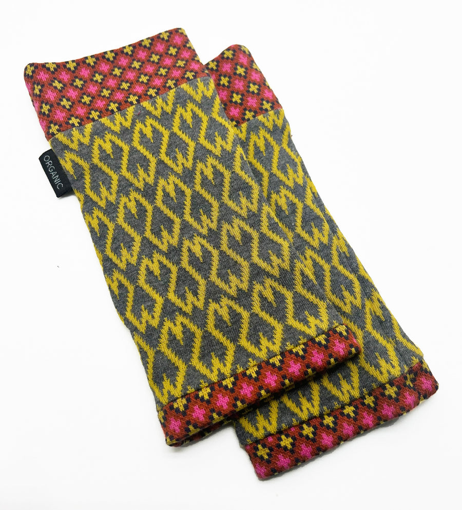 Organic cotton Wristees- Mustard and Rusts