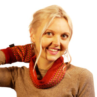 Organic cotton Wristees & Hairband set - Vintage Rusts