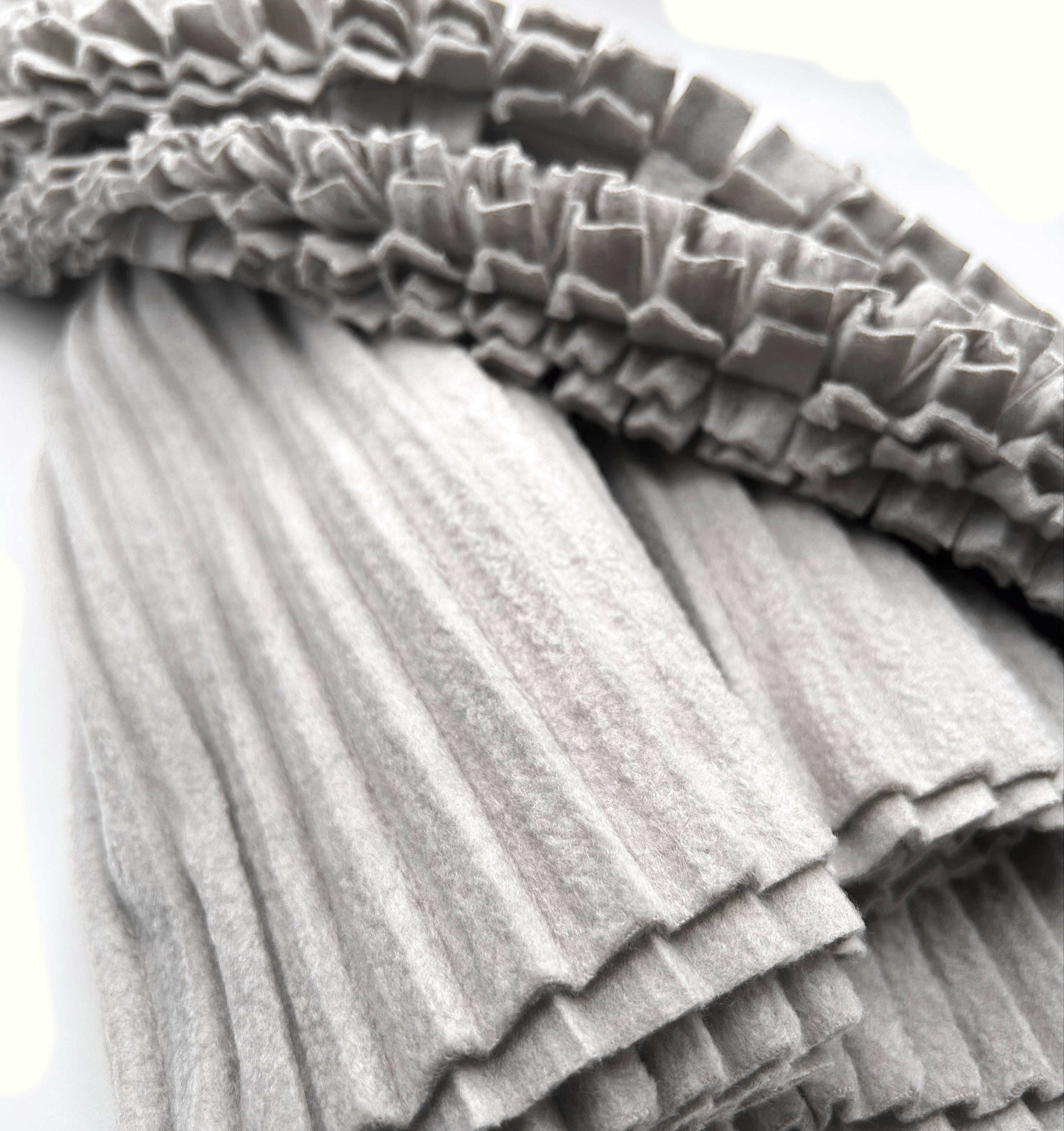 Silver grey ruffle wrap – annafalcke.com