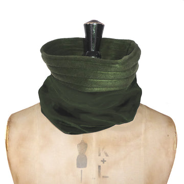 Velvet snood - Olive green