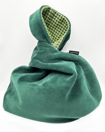 Organic cotton wrist bag - green