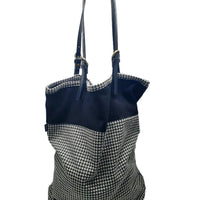 Organic cotton Tote bag -  Black dogtooth