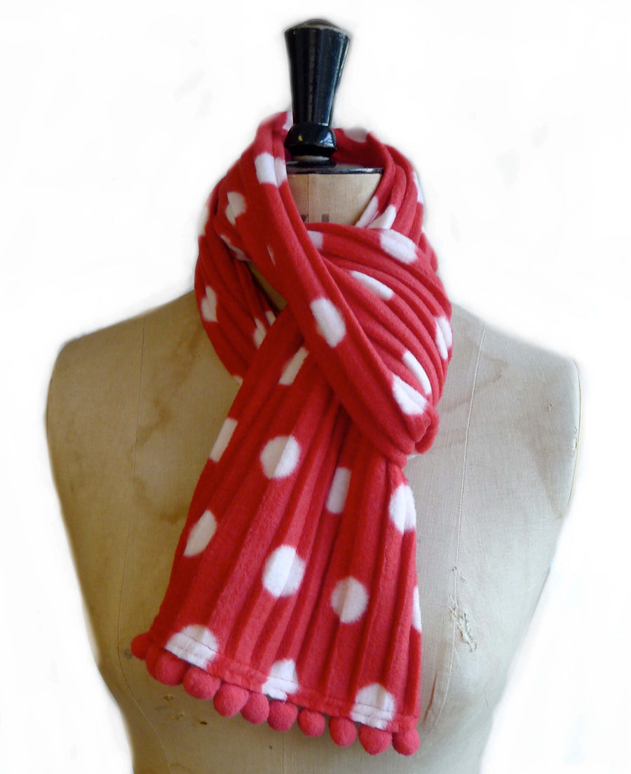 RED Spotty scarf set - Ladybird