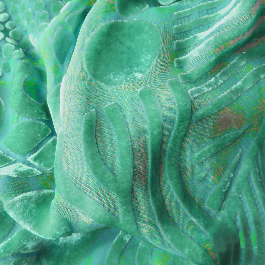 Hand-dyed wrap - Abstract -Greens