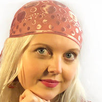 Hand-dyed scarf - Spotty -Tangerine pink