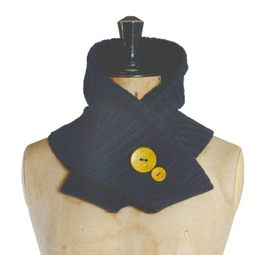 Button collar - Black/yellow - annafalcke.com