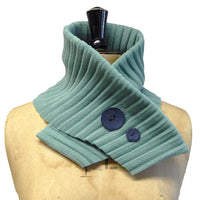 Button collar - Duckegg/blue
