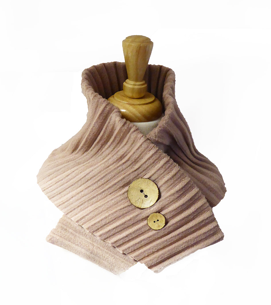 Button collar - Camel