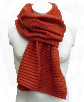 Pleated scarf - Rust - annafalcke.com