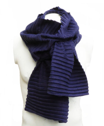 Pleated scarf - Navy - annafalcke.com