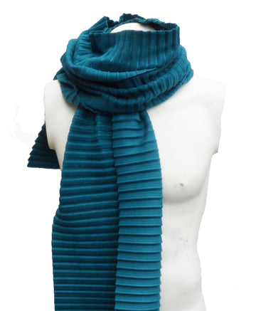Pleated scarf - Teal - annafalcke.com