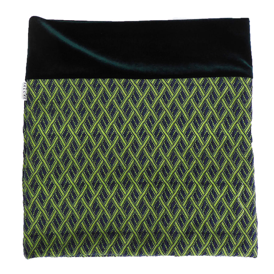 Velvet & organic cotton Snood - Green Fenceknit