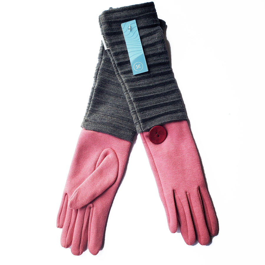 Wristee® long glove - Raspberry/Charcoal