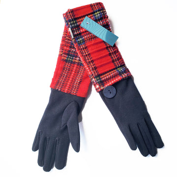 Wristee® long glove - Navy/Royal Stewart