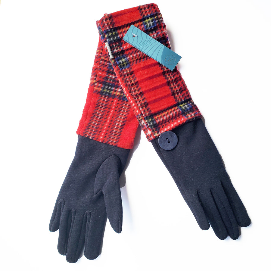 Wristee® long glove - Navy/Royal Stewart