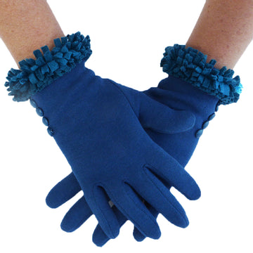 Ruffle glove - Teal - annafalcke.com