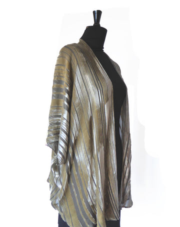 Hand-dyed Floaty jacket - Old gold