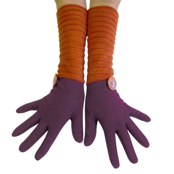 Wristee® long glove - Wine/rust - annafalcke.com