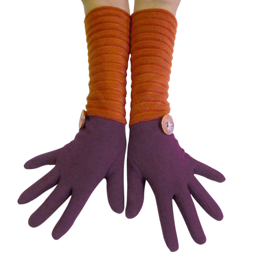 Wristee® long glove - Wine/rust - annafalcke.com