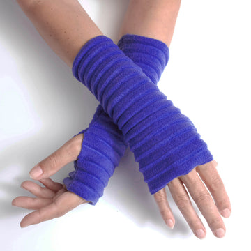 Wristees® Fingerless Gloves - Royal blue